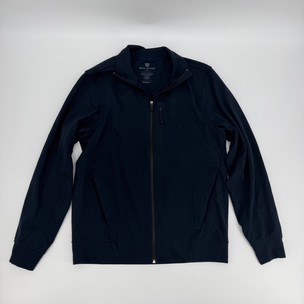 Mack Weldon Radius Flex Full Zip Jacket Navy Blue Mens Large